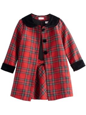 Youngland 2pc Plaid Dress & Matching Coat. Size 6
B3